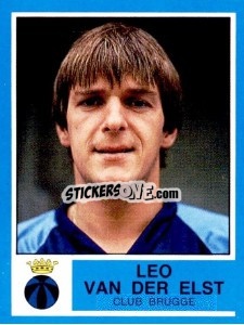 Figurina Leo van der Elst - Football Belgium 1986-1987 - Panini