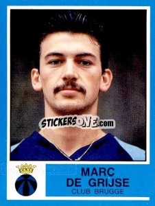 Sticker Marc de Grijse - Football Belgium 1986-1987 - Panini