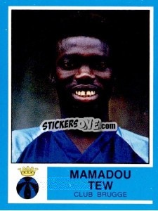 Sticker Mamadou Tew - Football Belgium 1986-1987 n. 124 - Panini