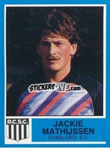 Sticker Jackie Mathijssen - Football Belgium 1986-1987 - Panini