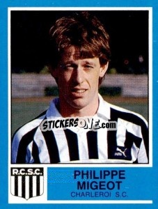 Cromo Philippe Migeot - Football Belgium 1986-1987 - Panini