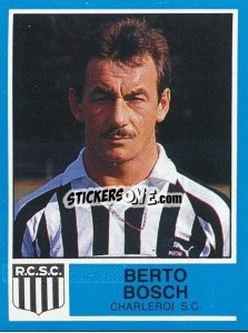 Sticker Berto Bosch - Football Belgium 1986-1987 - Panini