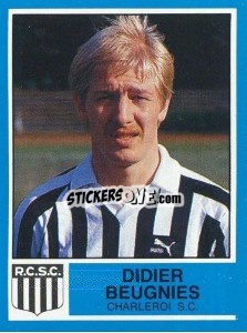 Cromo Didier Beugnies - Football Belgium 1986-1987 - Panini