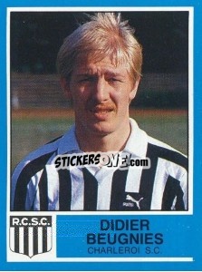 Sticker Didier Beugnies - Football Belgium 1986-1987 n. 141 - Panini