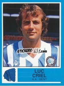 Figurina Luc Criel - Football Belgium 1986-1987 - Panini