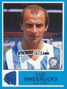Sticker Luc Hinderijckx - Football Belgium 1986-1987 - Panini