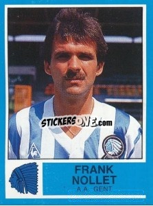 Figurina Frank Nollet - Football Belgium 1986-1987 - Panini
