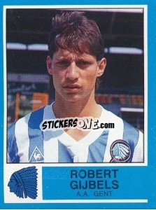Sticker Robert Gijbels - Football Belgium 1986-1987 n. 157 - Panini