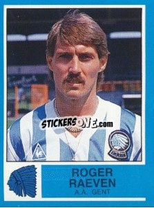 Sticker Roger Raeven - Football Belgium 1986-1987 n. 158 - Panini