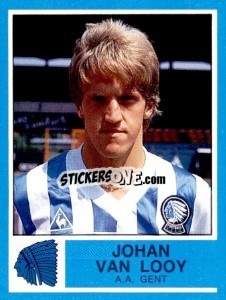 Sticker Johan van Looy - Football Belgium 1986-1987 - Panini