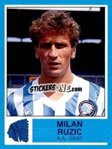 Sticker Milan Ruzic - Football Belgium 1986-1987 - Panini