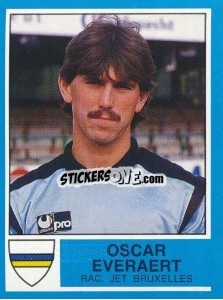 Sticker Oscar Everaert - Football Belgium 1986-1987 - Panini