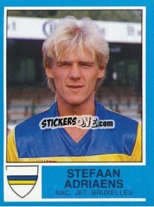 Sticker Stefaan Adriaens - Football Belgium 1986-1987 - Panini