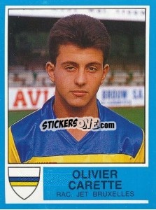Figurina Olivier Carette - Football Belgium 1986-1987 - Panini