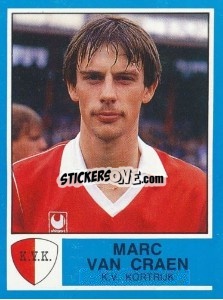 Sticker Marc van Craen - Football Belgium 1986-1987 - Panini