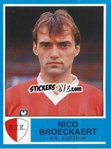 Sticker Nico Broeckaert - Football Belgium 1986-1987 - Panini