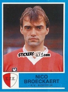 Sticker Nico Broeckaert - Football Belgium 1986-1987 n. 187 - Panini