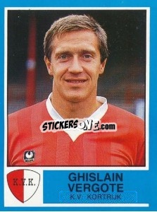 Cromo Ghislain Vergote - Football Belgium 1986-1987 - Panini