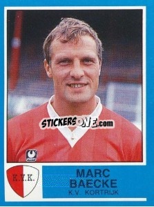 Cromo Marc Baecke - Football Belgium 1986-1987 - Panini