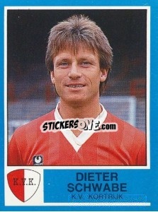 Sticker Dieter Schwabe - Football Belgium 1986-1987 - Panini