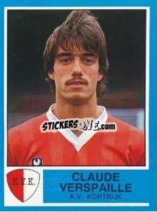 Sticker Claude Verspaille - Football Belgium 1986-1987 - Panini