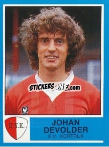 Sticker Johan Devolder - Football Belgium 1986-1987 - Panini