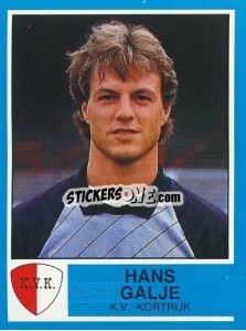 Cromo Hans Galje - Football Belgium 1986-1987 - Panini