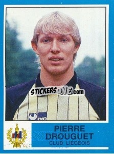 Figurina Pierre Drouguet - Football Belgium 1986-1987 - Panini