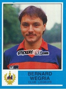 Sticker Bernard Wegria - Football Belgium 1986-1987 - Panini
