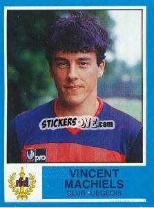 Figurina Vincent Machiels - Football Belgium 1986-1987 - Panini