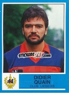Sticker Didier Quain - Football Belgium 1986-1987 - Panini