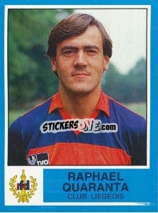 Figurina Raphael Quaranta - Football Belgium 1986-1987 - Panini