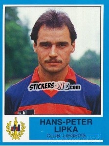 Cromo Hans-Peter Lipka - Football Belgium 1986-1987 - Panini