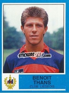 Figurina Benoit Thans - Football Belgium 1986-1987 - Panini