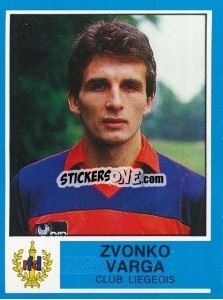 Sticker Zvonko Varga - Football Belgium 1986-1987 - Panini