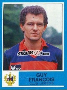 Figurina Guy Francois - Football Belgium 1986-1987 - Panini