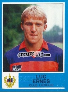 Figurina Luc Ernes - Football Belgium 1986-1987 - Panini