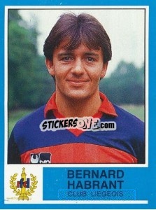 Figurina Bernard Habrant - Football Belgium 1986-1987 - Panini