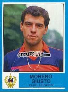 Sticker Moreno Giusto - Football Belgium 1986-1987 n. 216 - Panini