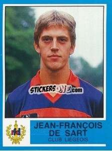 Sticker Jean-Francois de Sart - Football Belgium 1986-1987 n. 217 - Panini