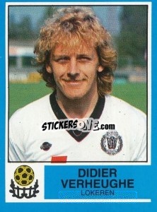 Sticker Didier Verheughe - Football Belgium 1986-1987 - Panini