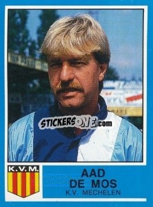 Cromo Aad de Mos - Football Belgium 1986-1987 - Panini