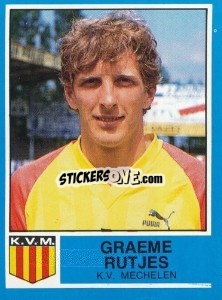 Sticker Graeme Rutjes - Football Belgium 1986-1987 - Panini