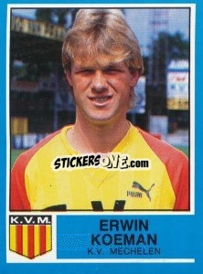 Cromo Erwin Koeman - Football Belgium 1986-1987 - Panini