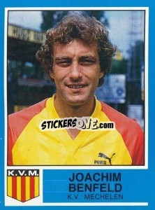 Sticker Joachim Benfeld - Football Belgium 1986-1987 - Panini