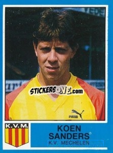 Figurina Koen Sanders - Football Belgium 1986-1987 - Panini