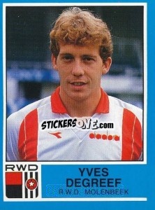 Sticker Yves Degreef - Football Belgium 1986-1987 - Panini