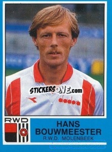 Cromo Hans Bouwmeester - Football Belgium 1986-1987 - Panini