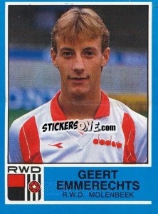 Sticker Geert Emmerecht - Football Belgium 1986-1987 - Panini