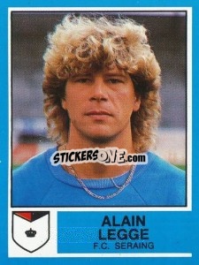 Figurina Alain Legge - Football Belgium 1986-1987 - Panini